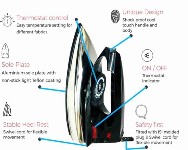 National Gold Lite Weight Dry Iron M 772 - Image 4