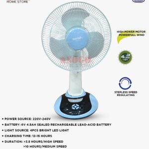 Sogo Rechargeable Table/Desk Fan (JPN-630)