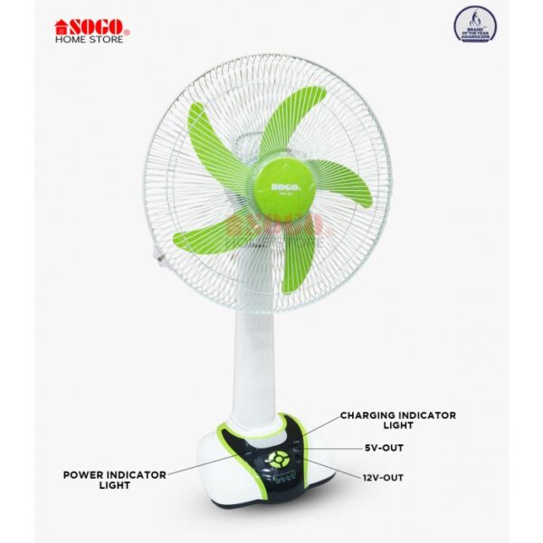 Sogo Rechargeable Table/Desk Fan (JPN-631) - Image 4