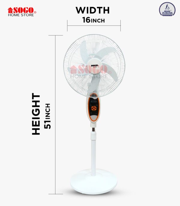 Sogo Rechargeable Floor Fan (JPN-633) - Image 3