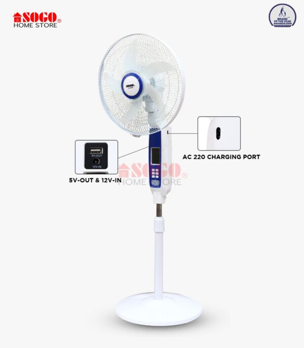 Sogo Rechargeable Floor Fan (JPN-650R) - Image 3