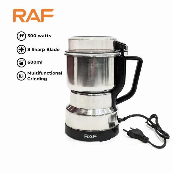 RAF  Stainless Steel Electric Dry Mill R.7132 – Masala, Spice & Coffee Grinder – 300W