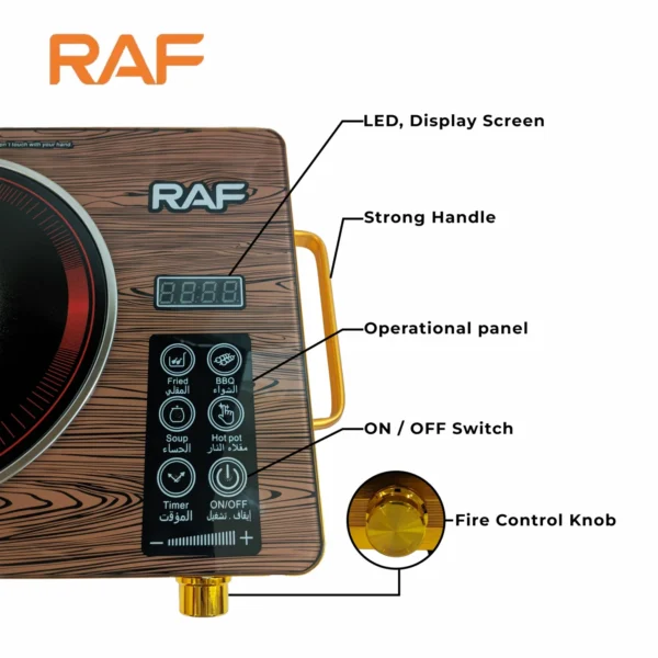 RAF Electric Stove & Infrared Cooker & Hot Plate R.8029 - Image 3