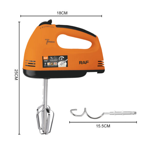 RAF Food Mixer R.6633 Electric 7 Speed Egg Beater Hand Whisk Mixer - Image 2