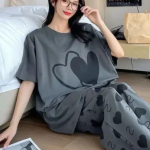 Dark Grey Heart PJ Nightdress