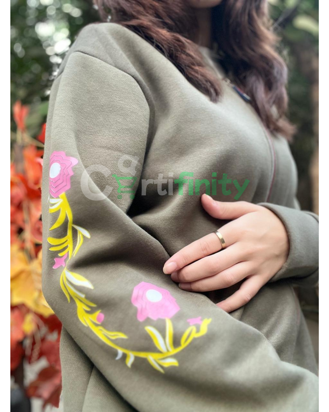 Floral Fleece Zipper Jacket - Image 2