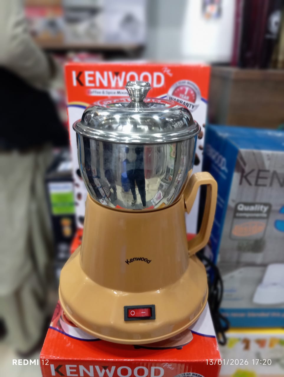 Electric Spice Grinder with Stainless Steel Bowl and Lid